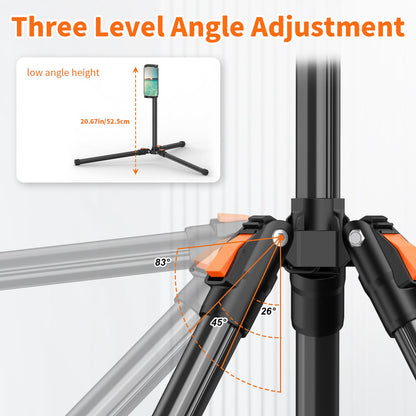 XXZU 72in Tablet Floor Stand Tripod,Tablet Stand Floor with 360° Ball Head,Height Adjustable Floor Stand Holder with Case,Tall Tripod for Phone/Music/Stream/Recording and All 4.7-13” Devices