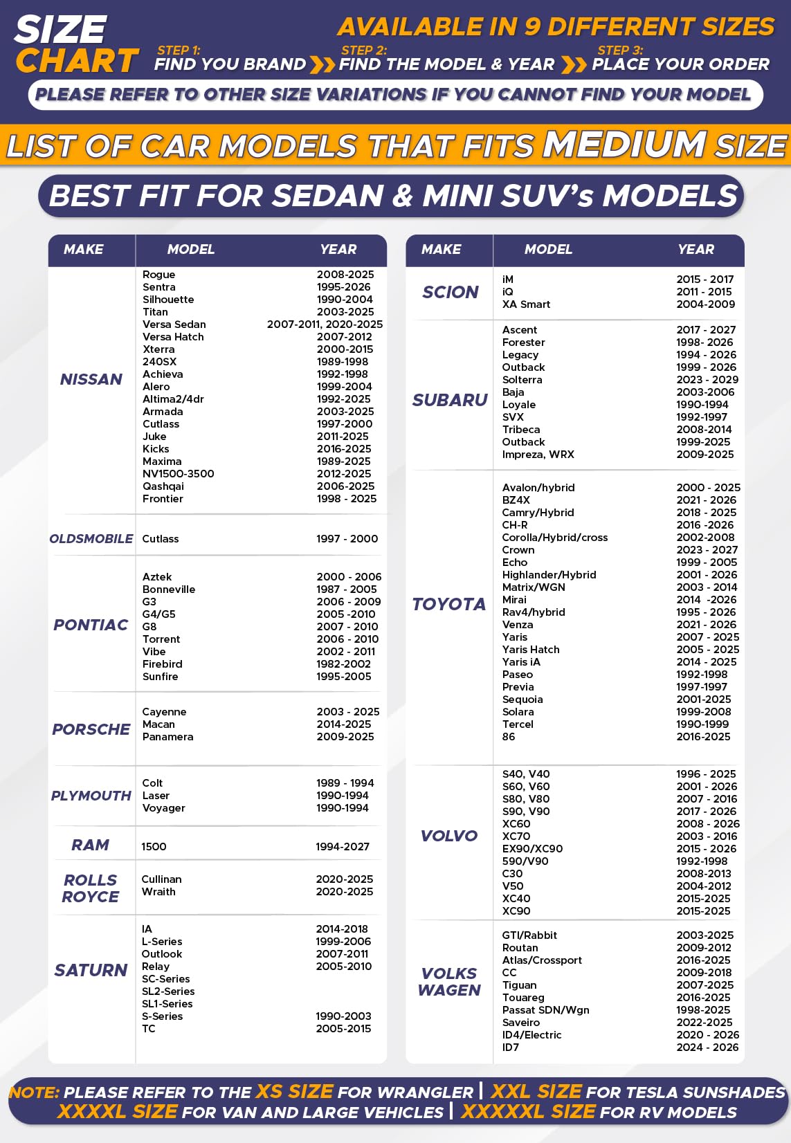 EcoNour Patented Design Car Windshield Sun Shade | Blocks 99% Heat & Keeps Interior Cool | Fits Cars, SUVs, Trucks | Automotive Sun Screen, Visor & Car Accessories for Summer | Medium (64x32 Inches)