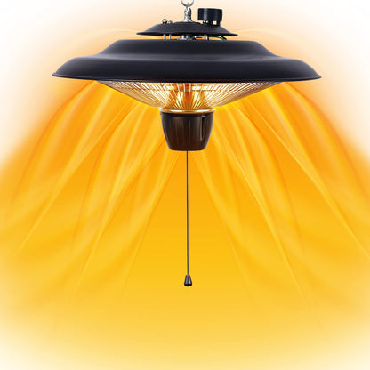 DONYER POWER 1500W Electric Patio Heater Ceiling Mounted Outdoor Heaters for Patio Easy Installation both Indoor Use