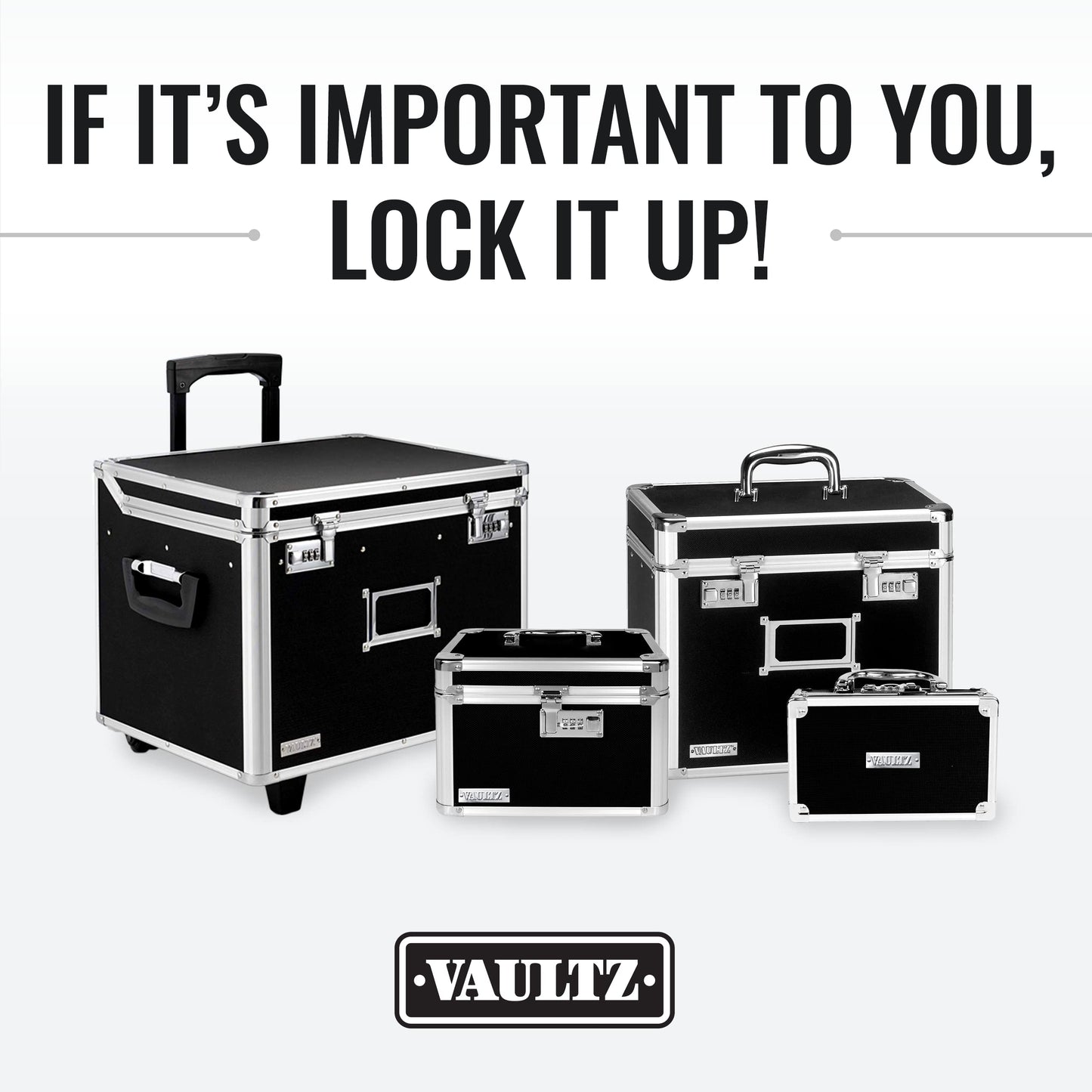 Vaultz Locking Medicine Storage Box with Combination Lock, 3.75" x 11.88" x 5.25", Black (VZ03480)