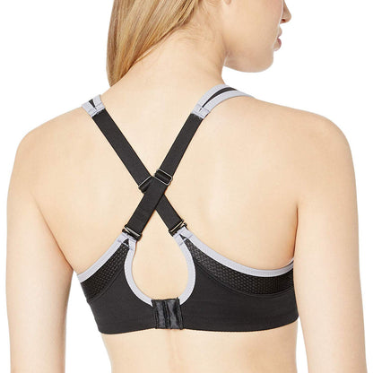 Wacoal Women's Sport Contour Convertible Underwire Bra, Black/Lilac Gray, 34DDD