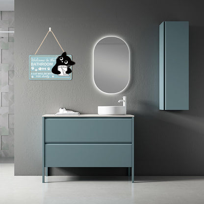 TOARTi Funny Bathrooms Decor Black Cats Welcome to The Bathroom Wood Sign A Cat Will Be with You Shortly Black Cat Bathroom Wooden Hanging Sign for Toilet Powder Room Restroom Wall Decoration