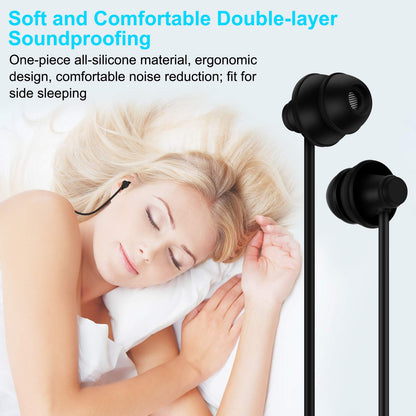GOOJODOQ Bluetooth Sleep Headphones Bluetooth 5.0 Soft in-Ear Sleeping Earbuds,15 Hours Music time,Wireless Sleep Headsets with Built-in Mic for Insomnia, Side Sleeper, Gym, Relaxation and Sports