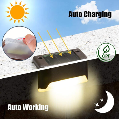 SOLPEX Solar Deck Lights Outdoor 16 Pack, Solar Step Lights Waterproof Led Solar lights for Outdoor Stairs, Step , Fence, Yard, Patio, and Pathway(Warm White)