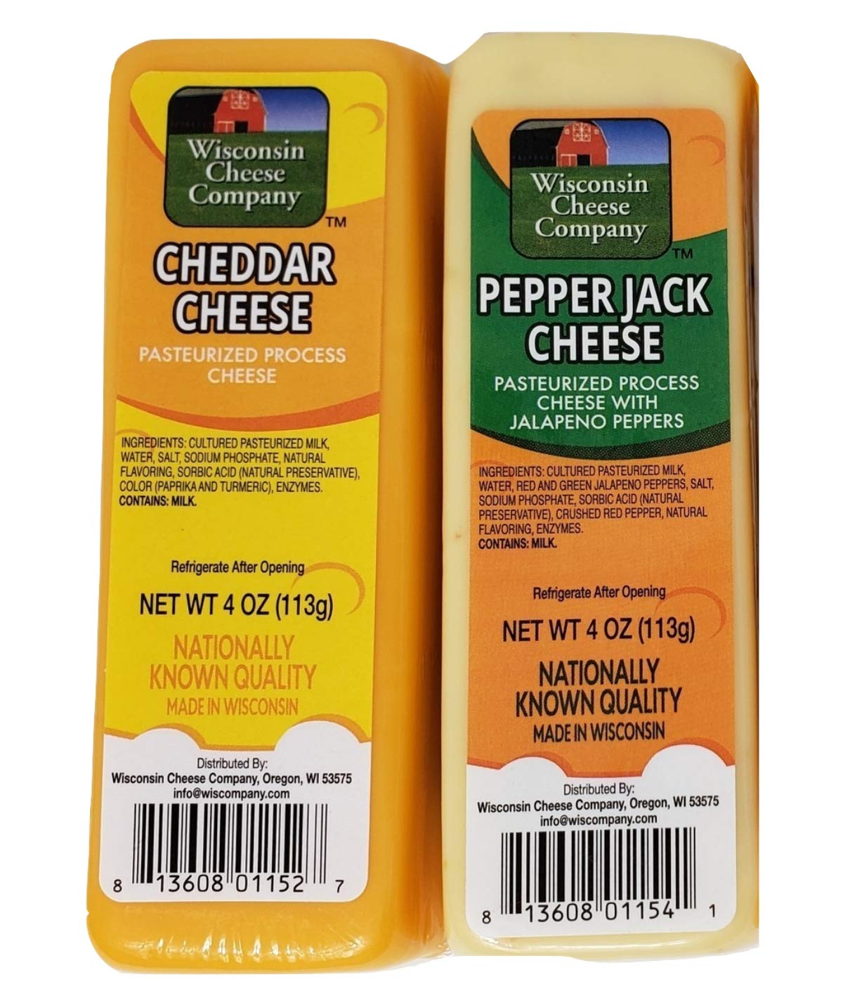 Wisconsin Cheese Company - Fan Favorite Gift Box - 100% Wisconsin Cheddar & Pepper Jack Cheese, Sausage, Pretzel & Mustard | Perfect for Parties, Charcuterie Boards and Birthday Gifts