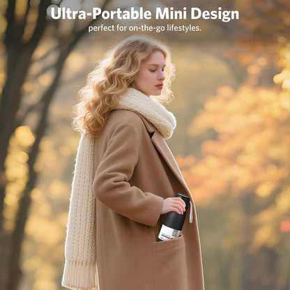 Water Bottles with Portable Lid，Hydro Insulated Thermal Flask for Hot or Cold Drinks 350ml Stainless Steel Metal Reusable Water Bottle for Kids, Adults, Midnight Black