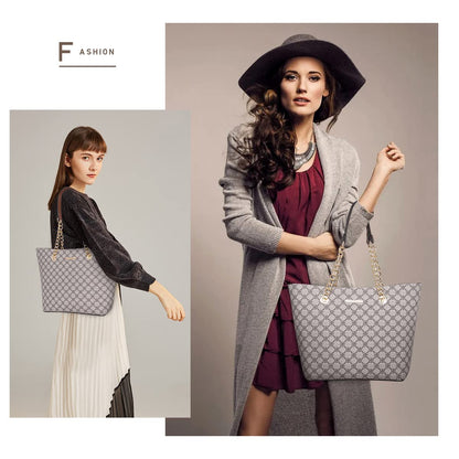 Montana West Tote Bag for Women Chain Top-handle Satchel Handbags Ladies Purses Shoulder Bags MWC-0391BR