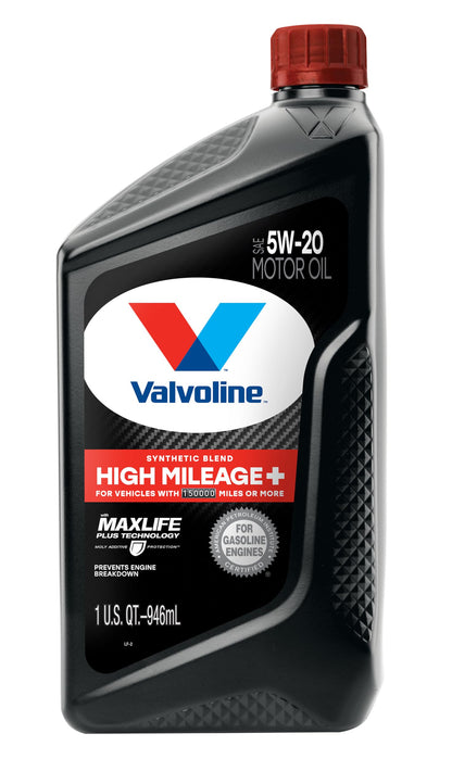 Valvoline High Mileage 150K with Maxlife Plus Technology 5W-20 Motor Oil 1 Quart