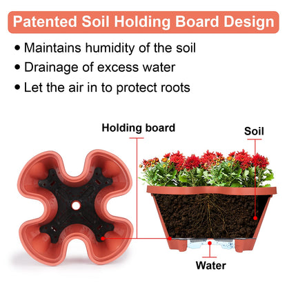 Vertical Planter 5 Tier Stackable Planters Garden Planters Strawberry Herb Flower and Vegetable Planter Indoor Outdoor Gardening Pots with Removable Wheels and Tools