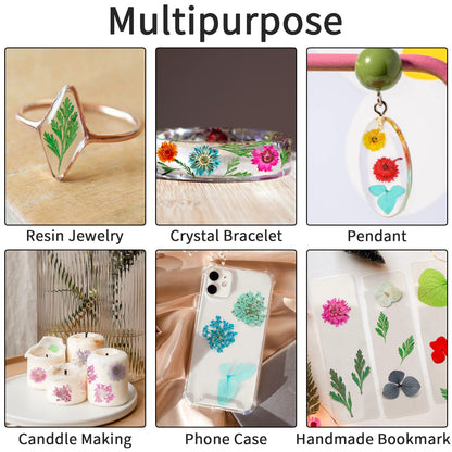 Gartful 4 Boxes Dried Flowers for Resin, 48 Styles Natural 3D Applique Flowers DIY Craft Supplies, Resin Epoxy Casting Fillers for Silicone Molds, Nail Arts, Handmade Projects, Decoration Accessories