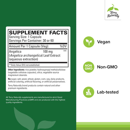 Terry Naturally SagaPro Bladder - Bladder Support Supplement - Dietary Supplement with Angelica Leaf Extract - Vegan Capsules to Aid Urinary Tract Function & Health - 60 Capsules