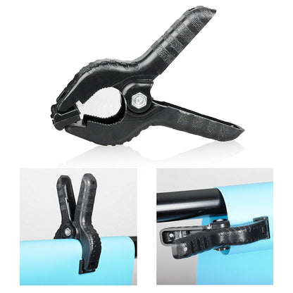 SLOW DOLPHIN Heavy Duty Spring Clamps Clip 4.5 Inch for Muslin/Paper Photo Studio Backdrops Background-6 Pack(Black)