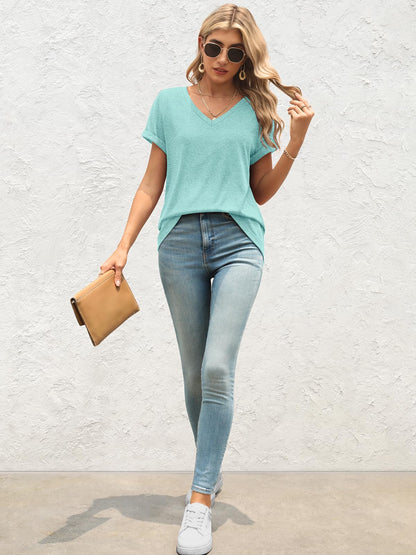 Womens Tops Basic Tees t-Shirts Trendy Fashion Cruise Comfy Workout Casual Summer Outfits Spring Clothes 2025 Beach Aqua