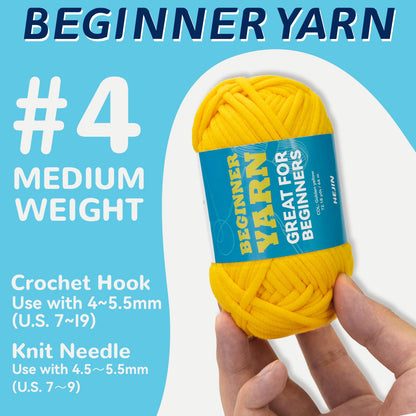 3x60g White Yarn for Crocheting and Knitting;3x66m (72yds) Cotton Yarn for Beginners with Easy-to-See Stitches;Worsted-Weight Medium #4;Cotton-Nylon Blend Yarn for Beginners Crochet Kit Making