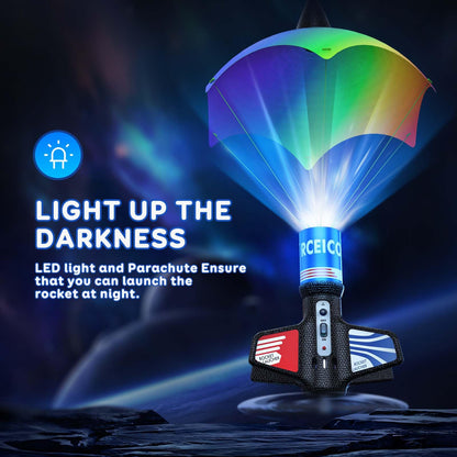 Rocket Launcher, 200 Feet of Flight Altitude, Model Rocket Kits with Launch Set, Ultra-high Flying Rocket, Rocket Toy, Outdoor Toys for Ages 8-13, Birthday Gift for Kids Boys & Girls