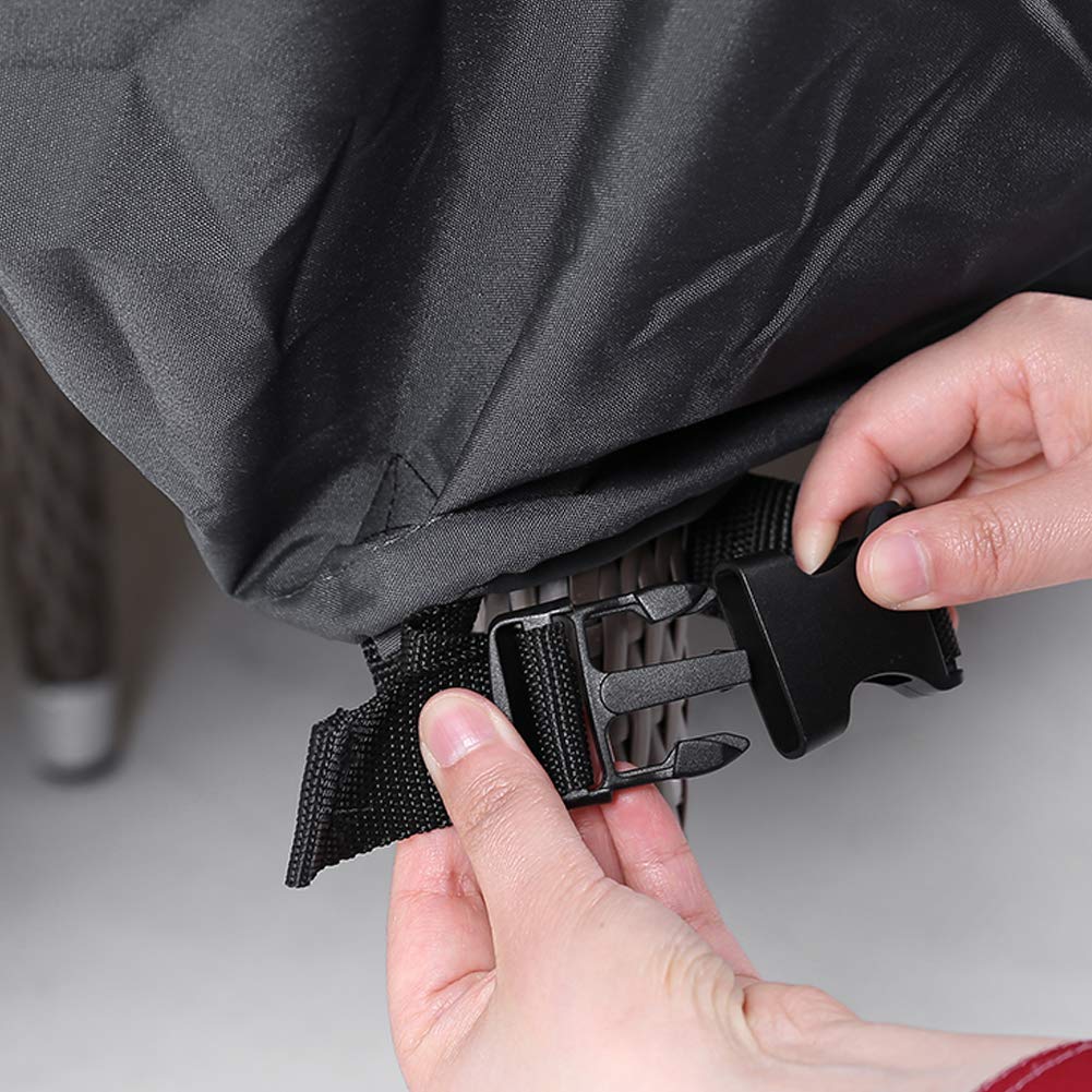 Tempera Outdoor Dining Set Cover for Outside Table and Chairs, Square Patio Table Covers for Outdoor Furniture, Anti-Fading, Windproof, 102''L x 74''W x 27.8''H, Space Grey