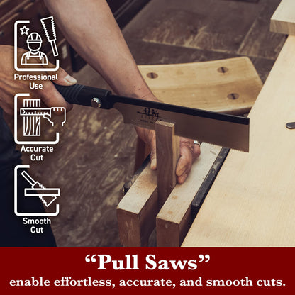 SUIZAN Dozuki Dovetail Saw 7" Rip Cross Angle Cut - Professional Japanese Pullsaw Handsaw Woodworking Tools