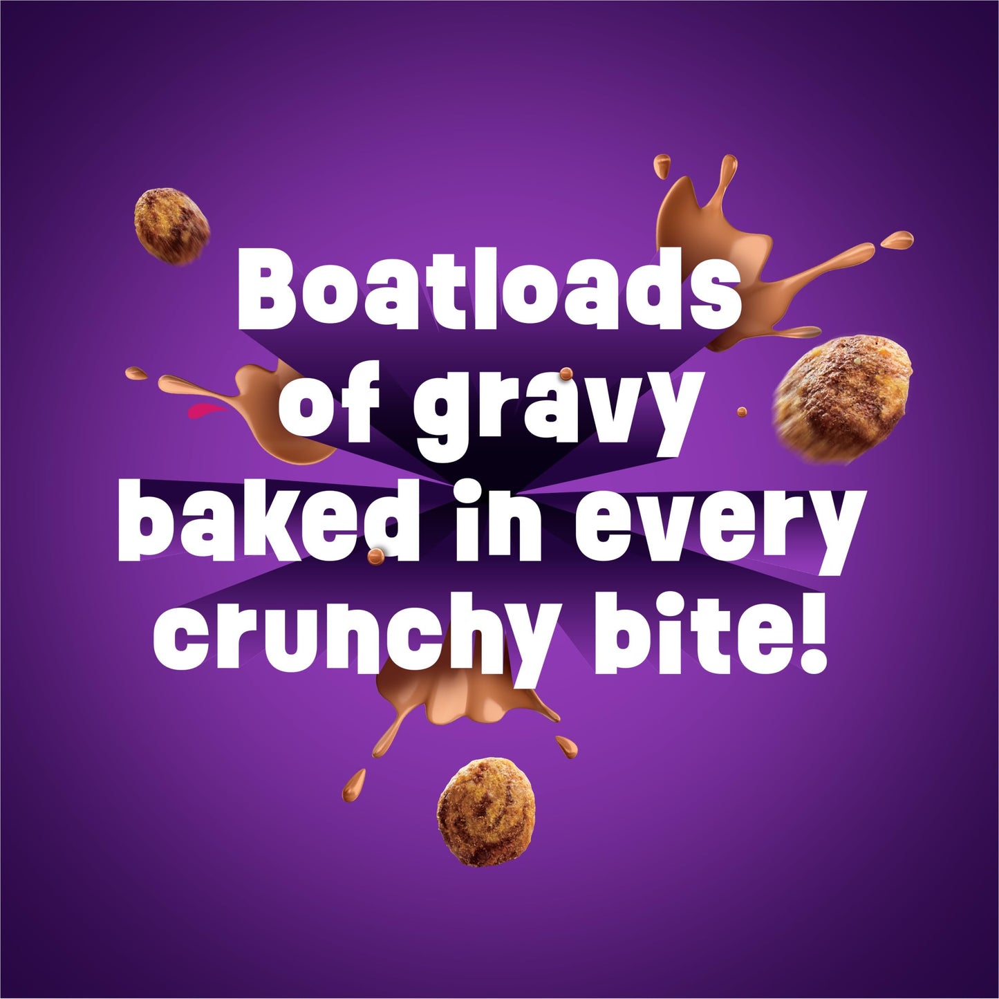 Purina Friskies Dry Cat Food Gravy Swirl'd With Flavors of Chicken, Salmon and Gravy - 3.15 lb. Bag