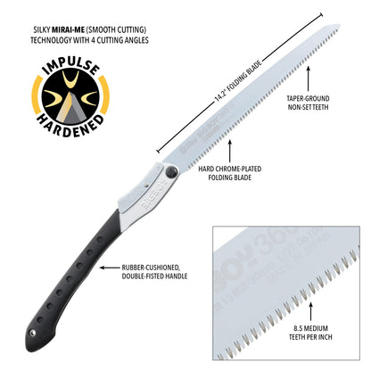 Silky Professional BIGBOY Folding Saw 360mm Medium Teeth (350-36)