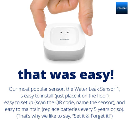 YoLink Smart Home Starter Kit: Hub & Water Leak Sensor 4-Pack, SMS/Text, Email & Push Notifications, LoRa Up to 1/4 Mile Open-Air Range, w/Alexa, IFTTT, Home Assistant