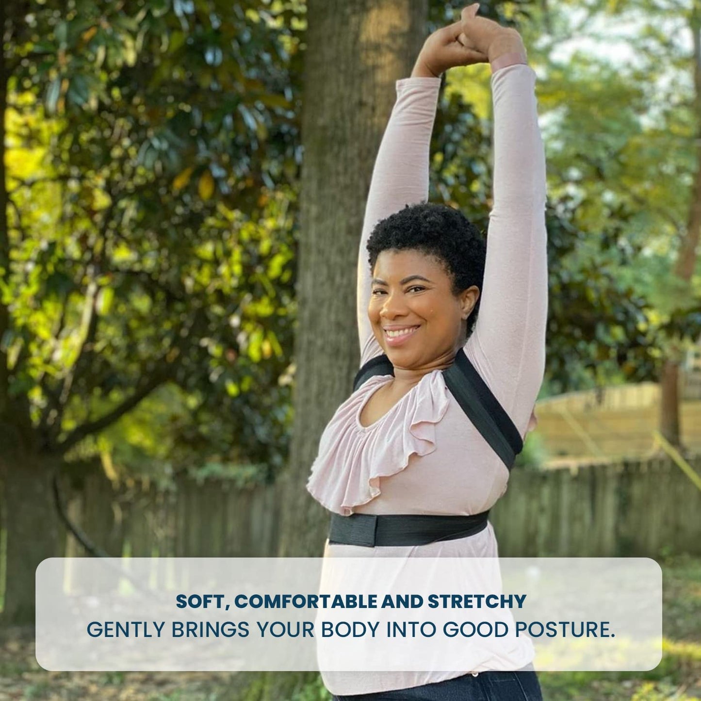 Berlin & Daughter Posture Corrector - Fully Adjustable Breathable Clavicle Chest Back Support Brace for Improves Posture & Provide Lumbar Support Back Pain Relief - Perfect for Men & Women - Medium