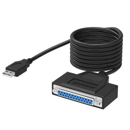 SABRENT USB 2.0 to DB25 IEEE 1284 Parallel Printer Cable Adapter [HEXNUT Connectors] (CB-1284)