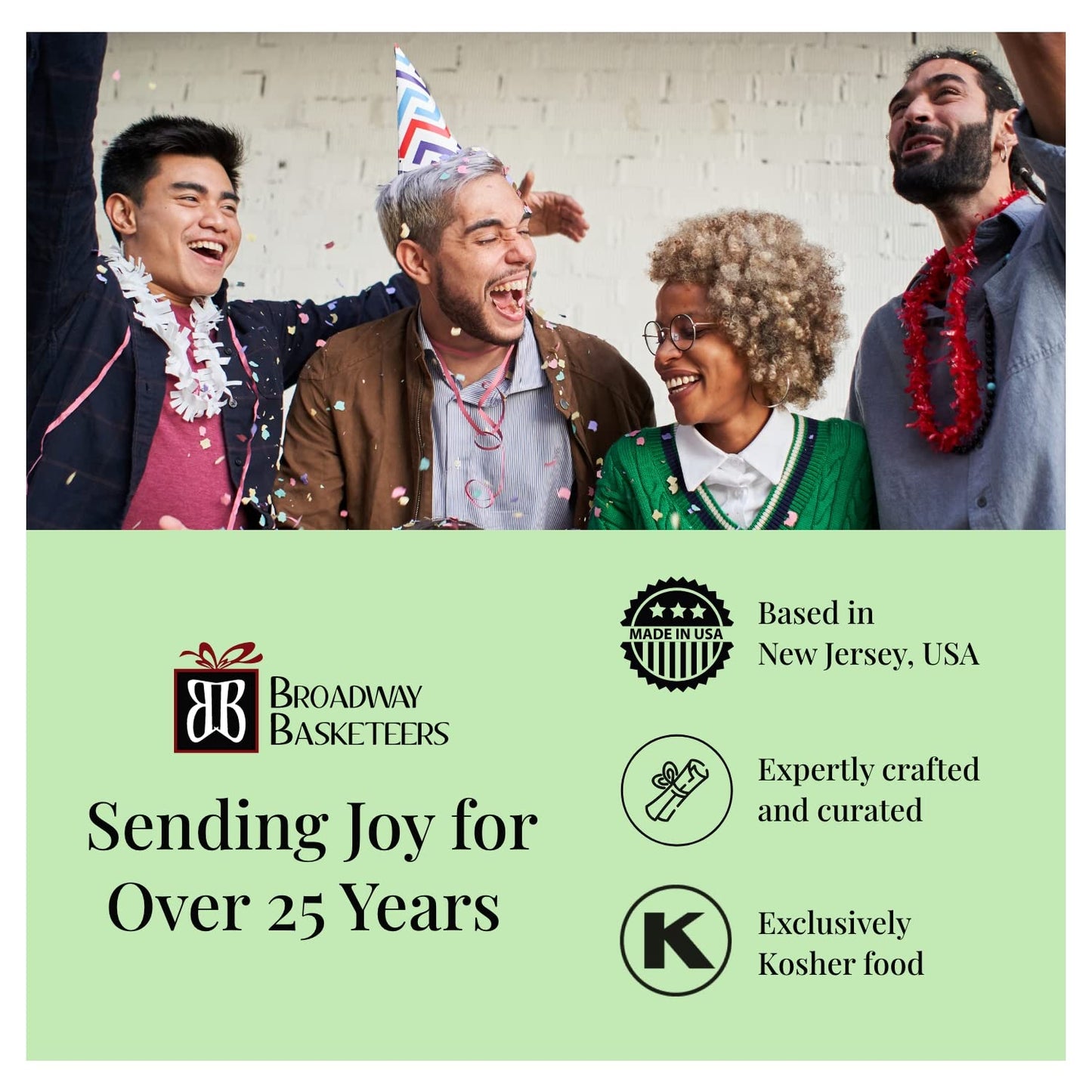 Broadway Basketeers Food Gift Basket Tower Snack Gifts for Families, College, Delivery for Appreciation, Thank You, Corporate, Get Well Soon, Care Package