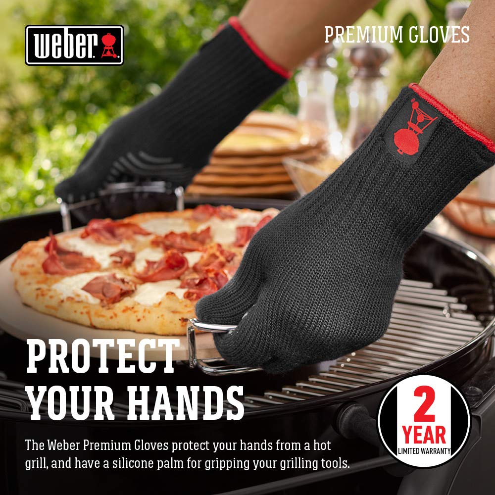 Weber Premium Gloves, L/XL, x Large, Large/X-Large (Pack of 1), Black