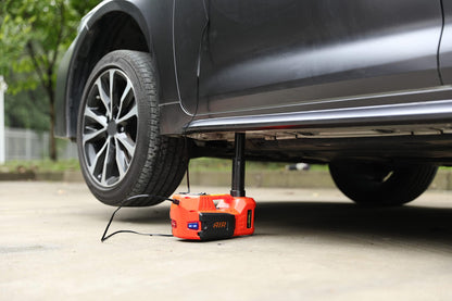 Trihelper Electric Car Jack 5 Ton 12V Floor Jack Hydraulic Jack Stand Car Lift Jack with Integrated Tire Pump for SUV Truck Sedan Vehicle Roadside Emergency Tire Change
