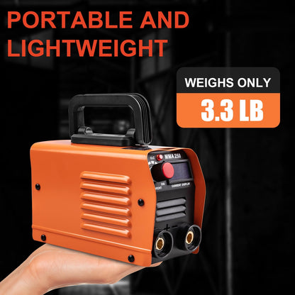Siasky Mini Welding Machine, Upgraded Welder Machine 110V, Portable Stick Welder MMA-250A, IGBT Inverter Welder with Hot Start, Arc Force, Anti-Stick (10 welding rods)