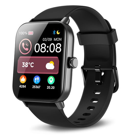 Smart Watches for Men Women, Alexa Built-in, 1.8" Smartwatch with Heart Rate/SpO2/Sleep/Stress, IP68 Waterproof Fitness Tracker with Bluetooth Call (Answer/Make), 101+ Sports Modes, for Android iPhone