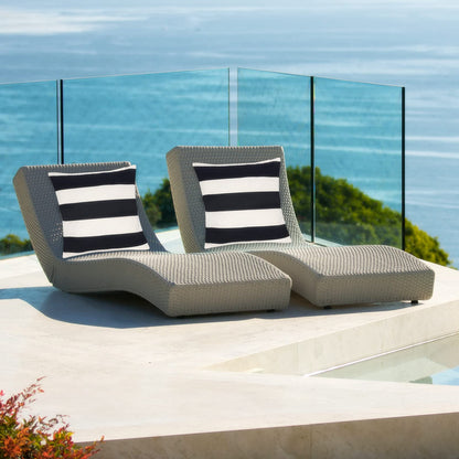 tiggell 4 Pack Waterproof Pillow Covers Outdoor Throw Pillowcases Decorative Garden Cushion Case for Home Garden Patio Couch Balcony Striped (18 * 18 inch, Black & White)