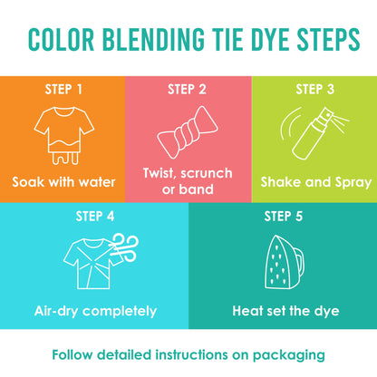 S.E.I. Natural Fade Tie Dye Kit, Fabric Dye Spray Set, Easy Clean Up, Easy Application, Spray Tie Dye Kit - 8 Pack of Colors