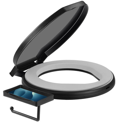 TRIPTIPS Portable Toilet with Soft Cushion, 5 Gallon Rotatable Lid, Adults and Kids Camping Toilet Seat for 5 Gal Bucket