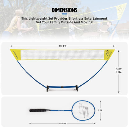 EastPoint Sports Easy Setup Badminton Set