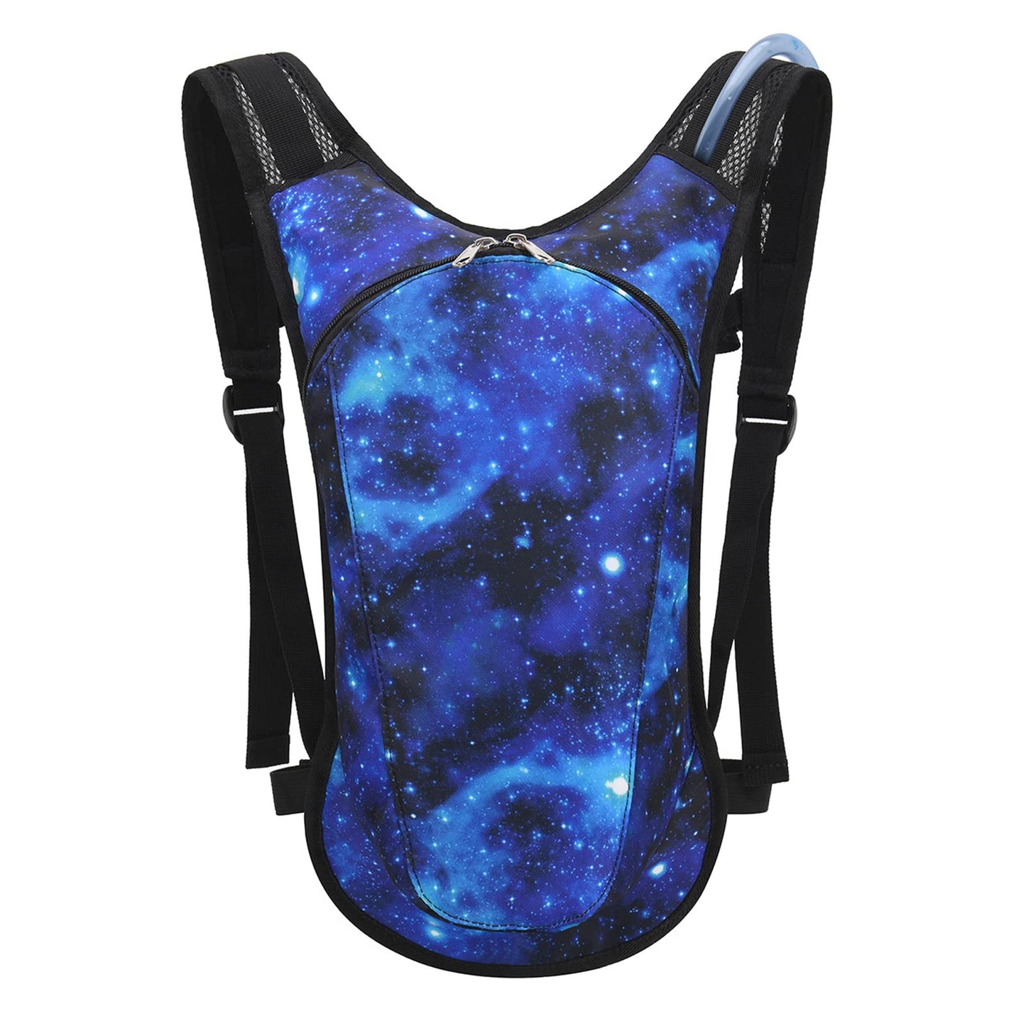 Roptat Hydration Backpack Pack with 2L Hydration Bladder - Lightweight Water Backpack Keeps Water Cool up to 4 Hours Pouch for Women Men Running Riding Biking (Black) (Galaxy 1)