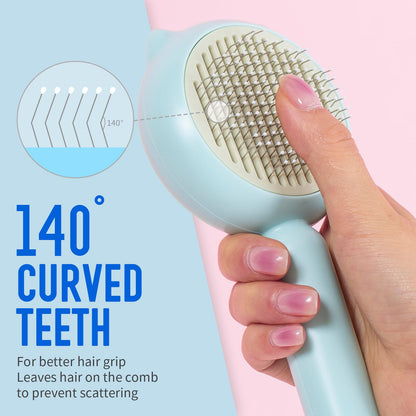 VIOJOJO Cat Brush Dog brushes with Release Button for Shedding Grooming, suit for Long or Medium Haired Cats, Lightweight Skin Friendly Pet Brush Hair Removal Comb Brushes for Kitten