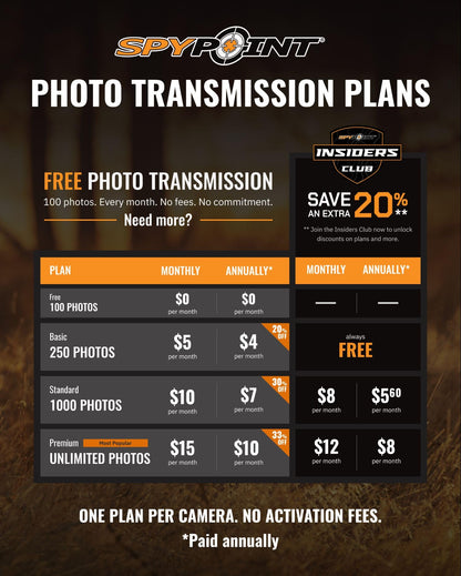 SPYPOINT Flex-M Twin Pack Cellular Trail Cameras - Best Hunting Accessories, No WiFi Needed, GPS, Night Vision, Dual-Sim LTE, IP65 Water-Resistant Game Camera, 28MP Photos, 720p Videos + Sound (2)