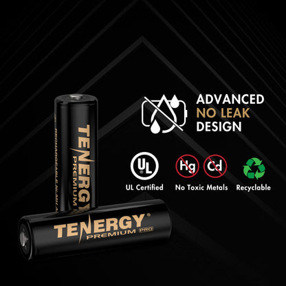 Tenergy Premium PRO Rechargeable AA Batteries, High Capacity 2800mAh NiMH AA Battery, 20 Pack Rechargeable Batteries