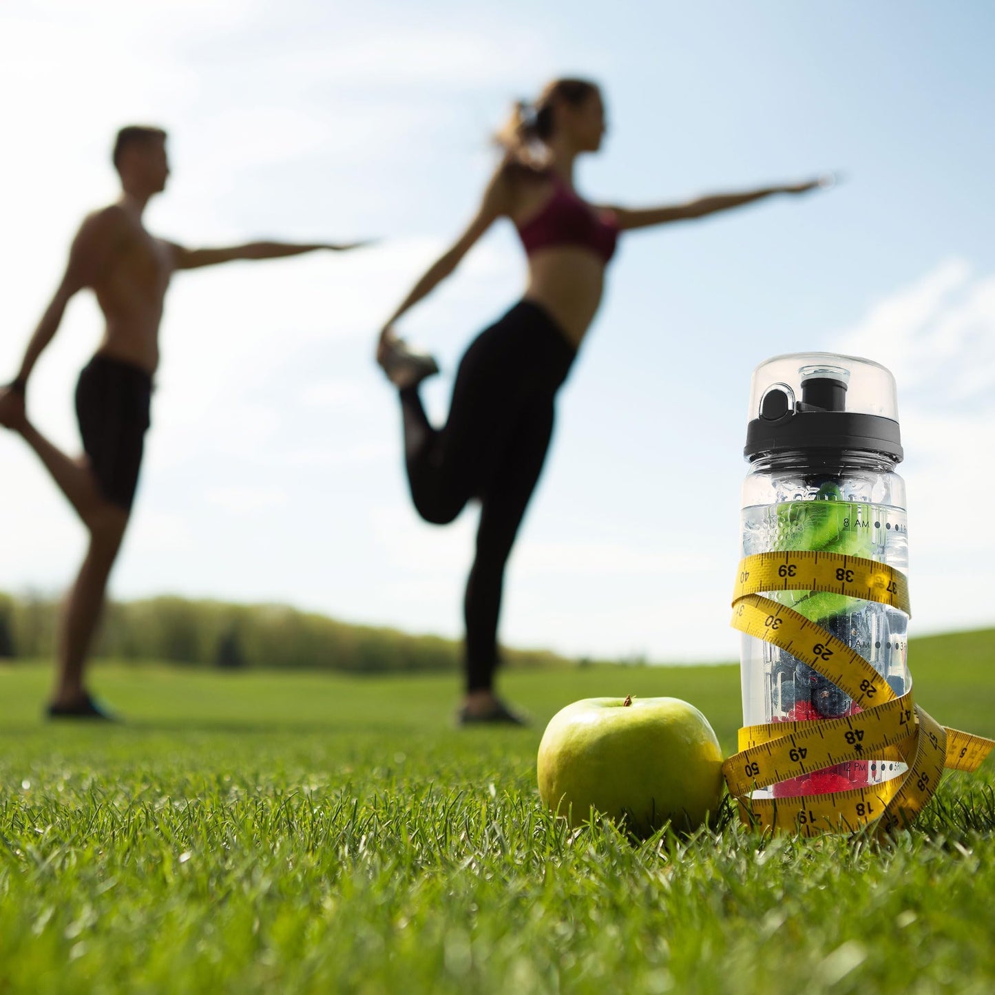 Zulay Fruit Infuser Water Bottle - 34oz - Leakproof With Full-Length Infusion Rod - Men Women's Ideal Fitness Gift Or For Gym, Camping - Black