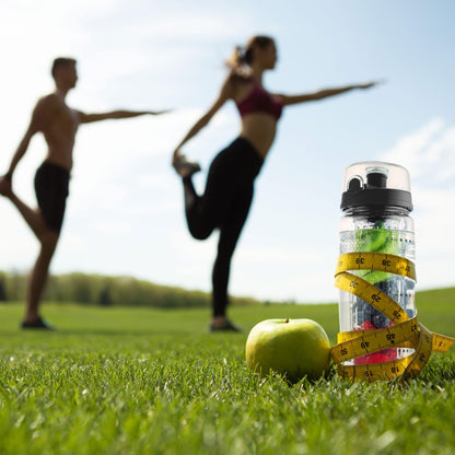 Zulay Fruit Infuser Water Bottle - 34oz - Leakproof With Full-Length Infusion Rod - Men Women's Ideal Fitness Gift Or For Gym, Camping - Black