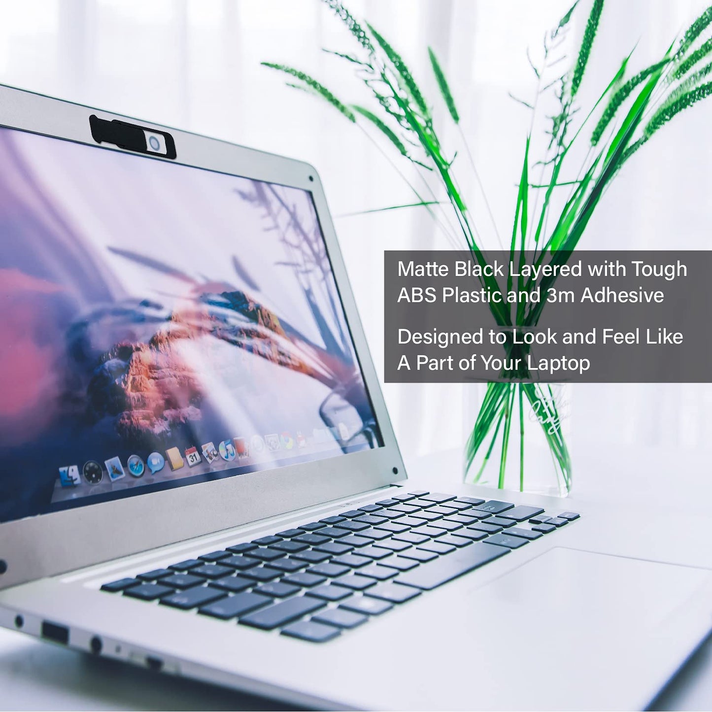 ShinyFX Webcam Cover Slide, Privacy Security Cover, Large Size for Laptop Desktop PC Web Camera, Ultra Thin Privacy Shelter from Breath Lamp for iPad iPadmini iMac Mac Book Mini (Black L-3 Pack)