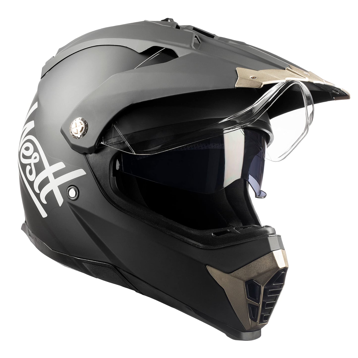 Westt Dual Sport Motorcycle Helmet Off-Road Helmets for Adults, Dual Visor Motorcycle Helmet - Full Face ATV UTV Helmet Dirt Bike Motocross Helmets DOT Approved