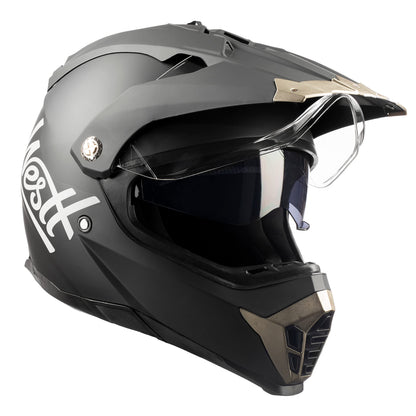 Westt Dual Sport Motorcycle Helmet Off-Road Helmets for Adults, Dual Visor Motorcycle Helmet - Full Face ATV UTV Helmet Dirt Bike Motocross Helmets DOT Approved