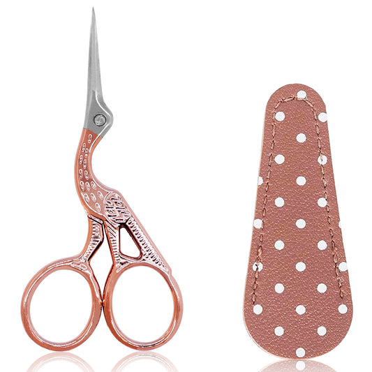 BIHRTC 3.6 Inch Embroidery Scissors Small Precision Embroidery Scissors Stainless Steel Crafting Shears for Needlework Threading Sewing Handcraft Crochet Artwork DIY Tools