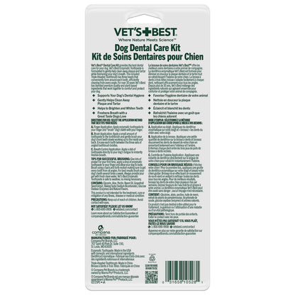 Vet's Best Dog Toothpaste & Dog Toothbrush, Dental Kit, Plaque Remover for Teeth, Whitens Teeth, Freshens Canine Breath, Veterinarian Formula, Finger Toothbrush Included