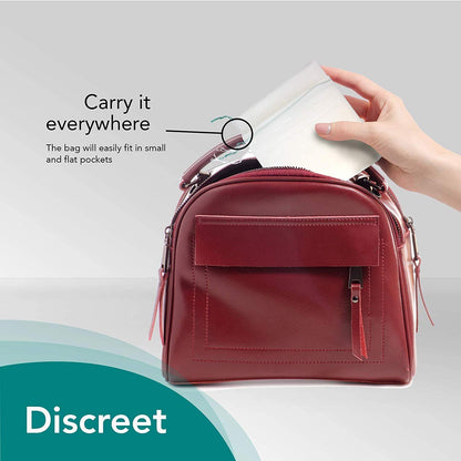 Cleanis The Original Carebag Emesis Bag with Super Absorbent Pouch- Absorbs 16 oz, No More Leaks and Splashes- Single Use- Reduces Odors- Easy Disposal, 20 Vomit Bags