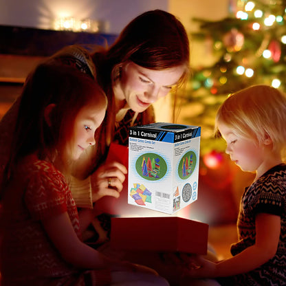 Win SPORTS 3 in 1 Carnival Outdoor,Combo Games Set,Soft Plastic Cones,Cornhole Bean Bags,Ring Toss Game,Kids Birthday Party Outdoor Games Supplies 26 Piece Set