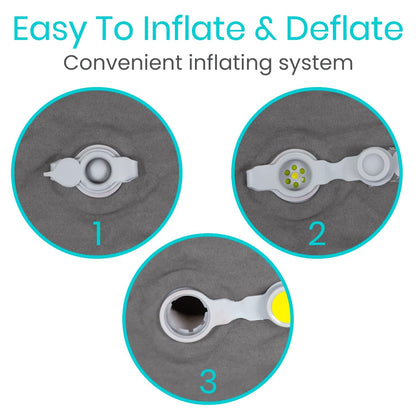 Vive Self Inflatable Seat Cushion - Portable Pad for Stadiums, Bleachers, Airplanes, Travel, Hiking, Camping, Backpacking, Sporting Events, Picnics - Lightweight Padded Seat Resistant to Tears & Snags