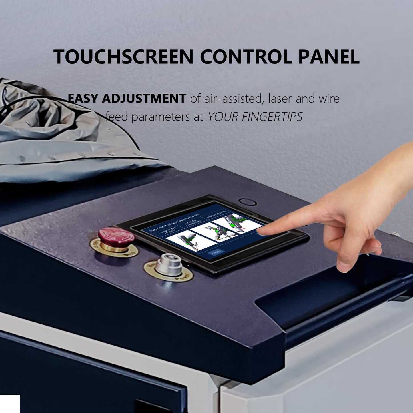 Tax Inclusive 1200W Laser Welding Machine Handheld, 4 in 1 Fiber Laser Welder Cutter Rust Removal Cleaner with Torch Set & Auto Wire Feeder, Wheeled Water-Cooled Laser Welder Machine 220V for Metal